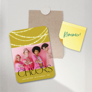 Magnet Flexible Nouvel An Salutations Flammes Étincelantes Photo