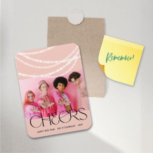 Magnet Flexible Nouvel An Salutations Flammes Étincelantes Photo