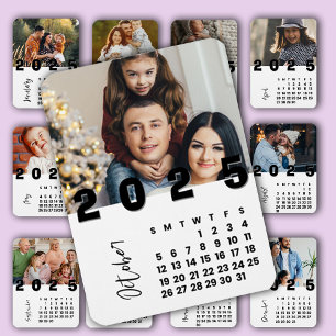 Magnet Flexible Nouvelle Année 2025 Octobre Calendrier Photo de Fa