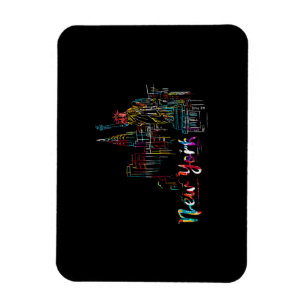 Magnet Flexible Nouvelle York Sky Battement de coeur Statue de la