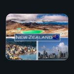 Magnet Flexible Nouvelle-Zélande -<br><div class="desc">Vous y trouverez le souvenir de vos vacances. Cette catégorie contient des aimants frigorifiques de nombreux endroits. Cette image contient une représentation des endroits suivants : Nouvelle-Zélande - Les lacs Emerald, Mont Tongariro - Wellington - Auckland. Impressionnez vos amis et votre famille avec des souvenirs uniques du grand voyage! Essayez-nous...</div>