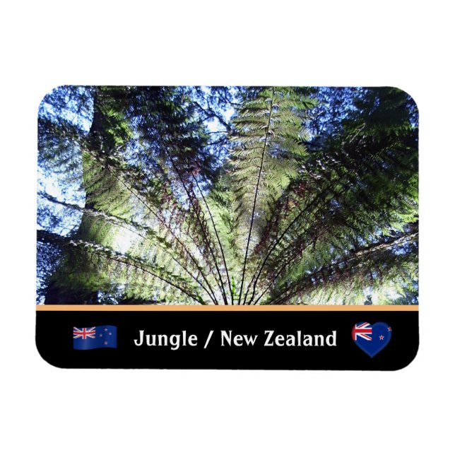 Magnet Flexible Nouvelle-Zélande, Forêt de fern / Randonnée dans l (Horizontal)