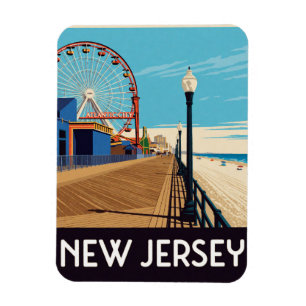Magnet Flexible Nouvelles villes côtières du New Jersey USA et voy