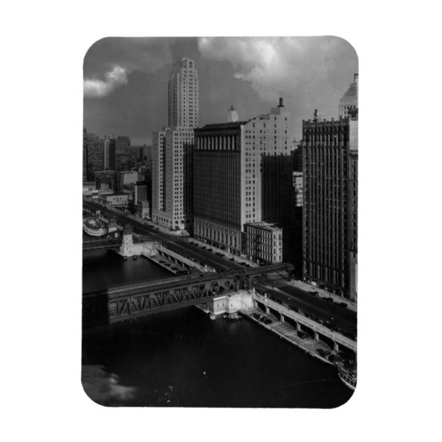 Magnet Flexible Novembre 1939 : La ville de Chicago (Vertical)