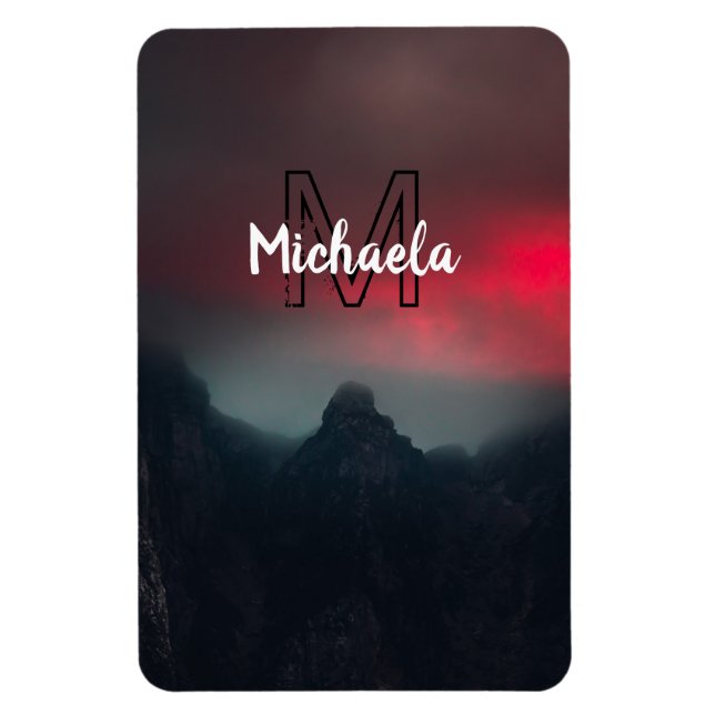 Magnet Flexible Nuages brûlants, brouillard et monographie des mon (Vertical)