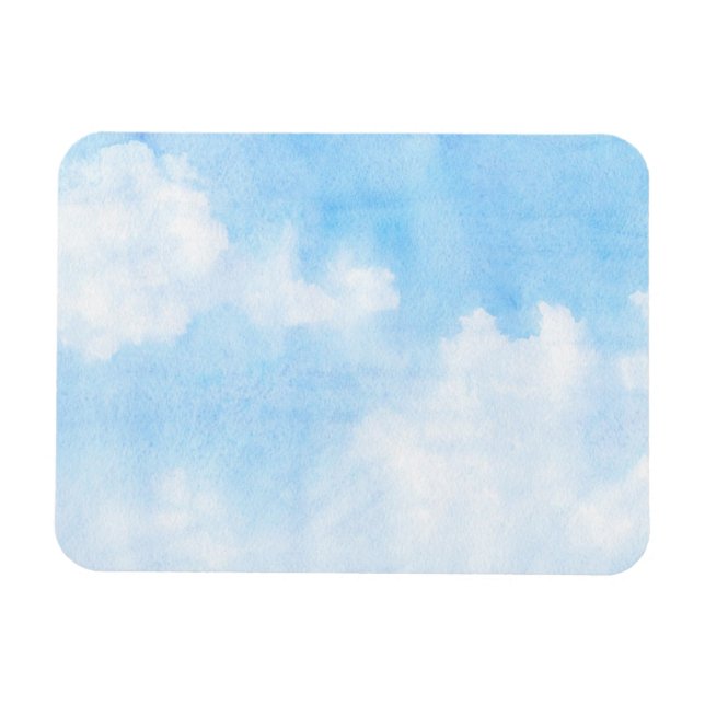 Magnet Flexible Nuages d'aquarelle et arrière - plan de ciel (Horizontal)