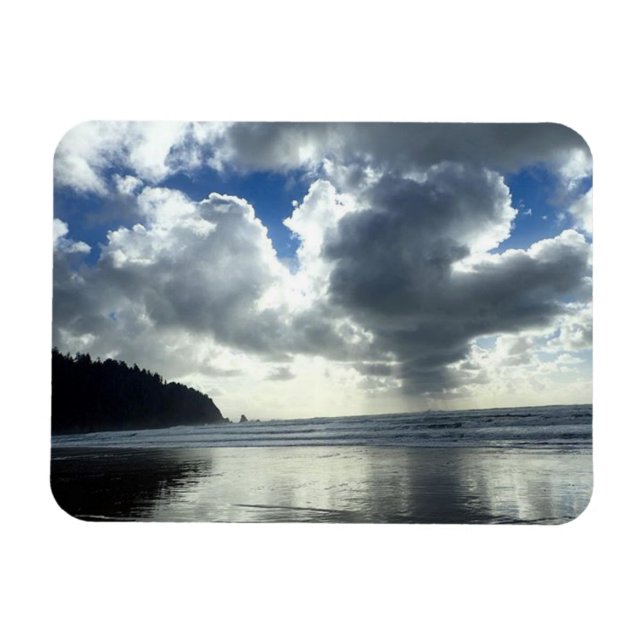 Magnet Flexible Nuages de tempête, plage d'Oswald West State, OU (Horizontal)