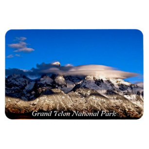 MAGNET FLEXIBLE NUAGES LENTICULAIRES SUR LES MONTAGNES GRAND TETON