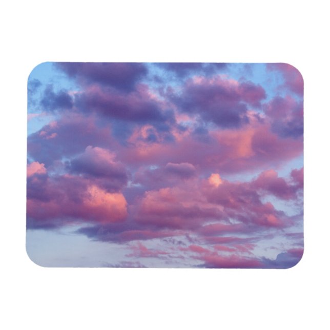 Magnet Flexible Nuages roses et violets (Horizontal)