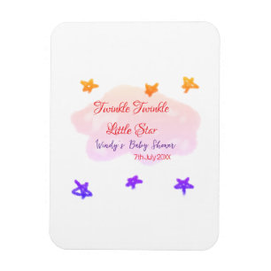 Magnet Flexible Nuages rouges scintillent Scintille Petite Étoile