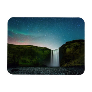Magnet Flexible Nuit chez Skógafoss