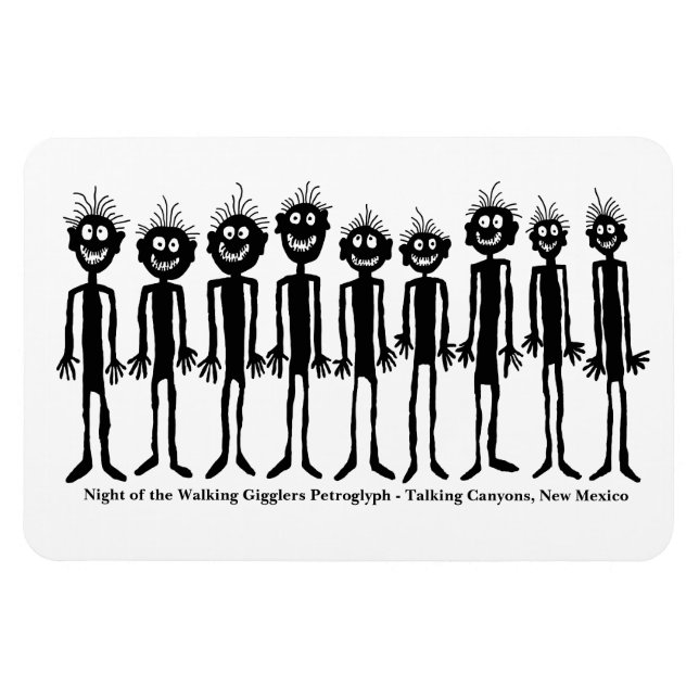 Magnet Flexible Nuit des Gigglers à pied Petroglyph (Horizontal)