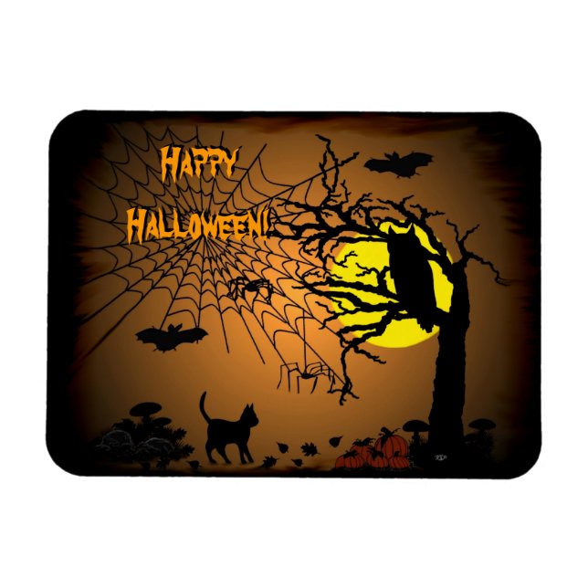 Magnet Flexible Nuit d'Halloween, Joyeux Halloween ! (Horizontal)