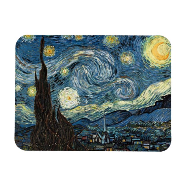 Magnet Flexible Nuit étoilée par Van Gogh (Horizontal)