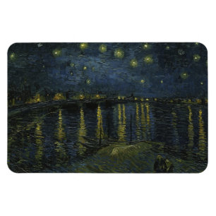 Magnet Flexible Nuit étoilée sur le Rhône, peinture à l'huile Van 