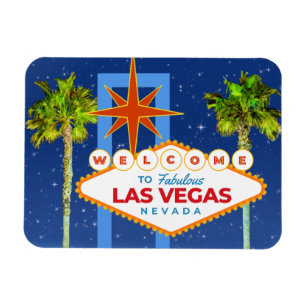Magnet Flexible Nuit magique à Las Vegas Bienvenue à Las Vegas