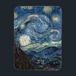 Magnet Flexible Nuit Van Gogh Starry<br><div class="desc">Vincent Van Gogh Starry Night masterpiece,  vintage artwork on modern day products from Zazilicious</div>