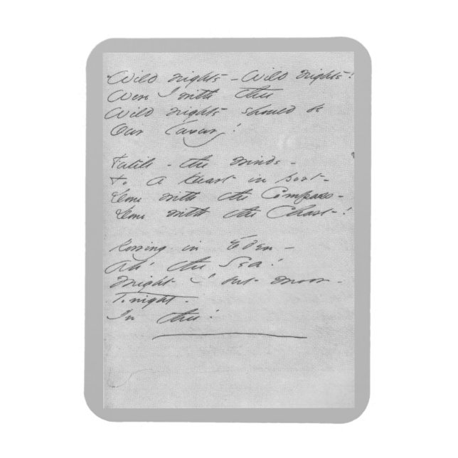 Magnet Flexible Nuits sauvages, nuits sauvages Manuscript (Vertical)