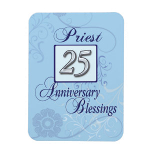 Magnet Flexible Numéro d'argent du 25e anniversaire en bleu