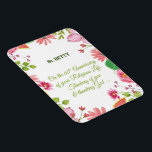 Magnet Flexible Nun Religious 60e Anniversaire Fleurs aquarelles<br><div class="desc">Fleurs à l'aquarelle,  belle police de griffes sur un arrière - plan blanc propre est sur le devant de ce cadeau,  souvenir,  cadeau ou fête essentielle qui est parfait pour envoyer à une religieuse spéciale sur la célébration de son 45e anniversaire de la vie religieuse.</div>