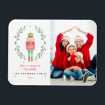 Magnet Flexible Nutcracker watercolor botanical 1 photo Christmas<br><div class="desc">Nutcracker watercolor botanical cute1 photo Christmas festive holiday card.</div>