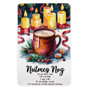 Magnet Flexible Nutmeg Nog Holiday Cocktail Recette