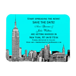 Magnet Flexible NYC Skyline 01 Gravé Fond DIY Couleur Enregistrez