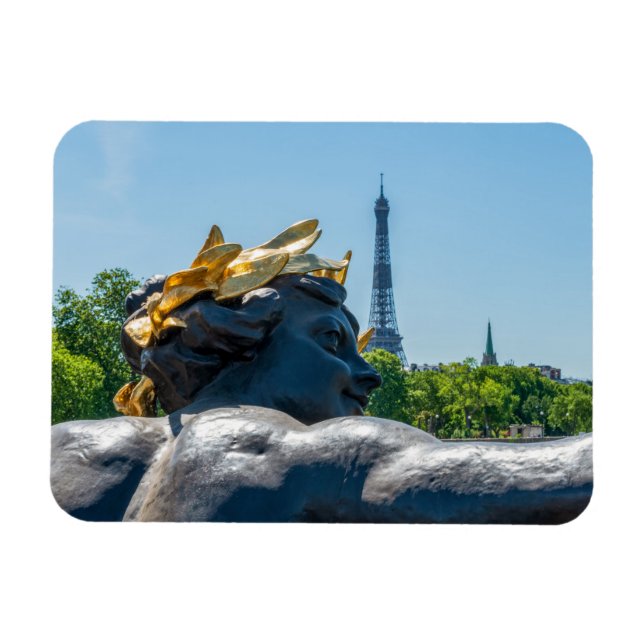 Magnet Flexible Nymphe de la Neva sur le pont Alexandre III - Pari (Horizontal)