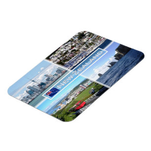 Magnet Flexible NZ Auckland Skyline - Wellington panorama -