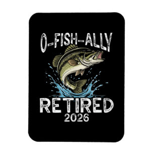 Magnet Flexible O-Fish-Ally Retraité 2026 Humour Drôle