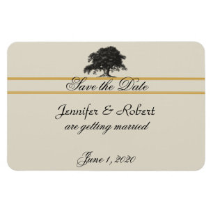 Magnet Flexible Oak Tree Plantation in Gold Enregistrer la date