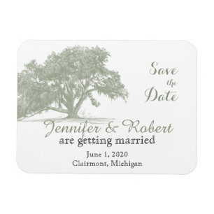 Magnet Flexible Oak Tree Plantation Wedding Enregistrer la date