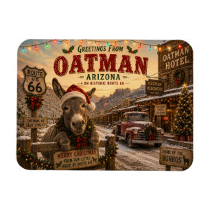 Magnet Flexible Oatman Arizona Route 66 Noël Âne Frigo