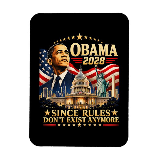 Magnet Flexible Obama 2028 Puisque les règles n'existent plus (Vertical)