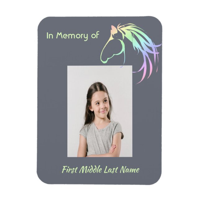 Magnet Flexible Objet-souvenir mémorial Cheval pastel Art (Vertical)