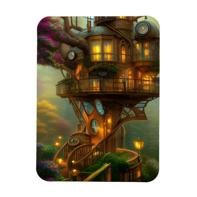 Magnet Flexible Observatoire Steampunk Treehouse (Vertical)