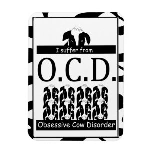 Magnet Flexible OCD Trouble obsessionnel de la vache Amant amusant