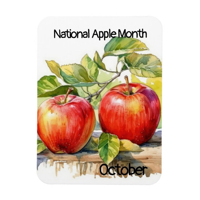 Magnet Flexible Octobre Mois national de la pomme (Vertical)
