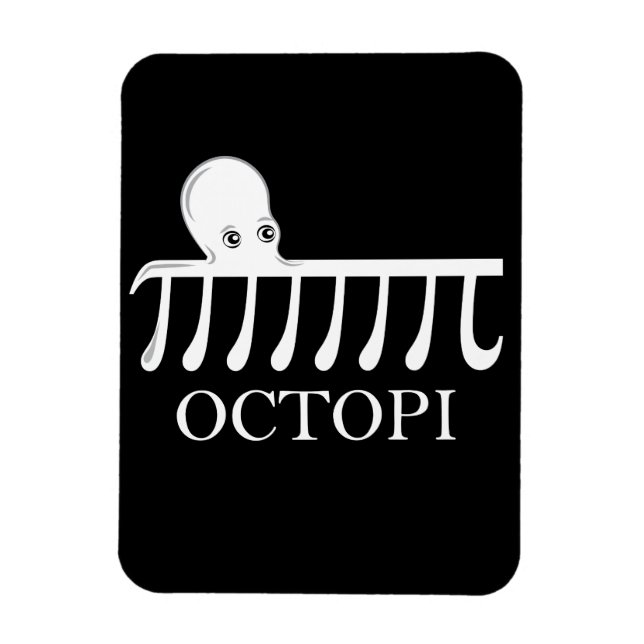 Magnet Flexible Octopi - Funny Pi Octopus Math (Vertical)