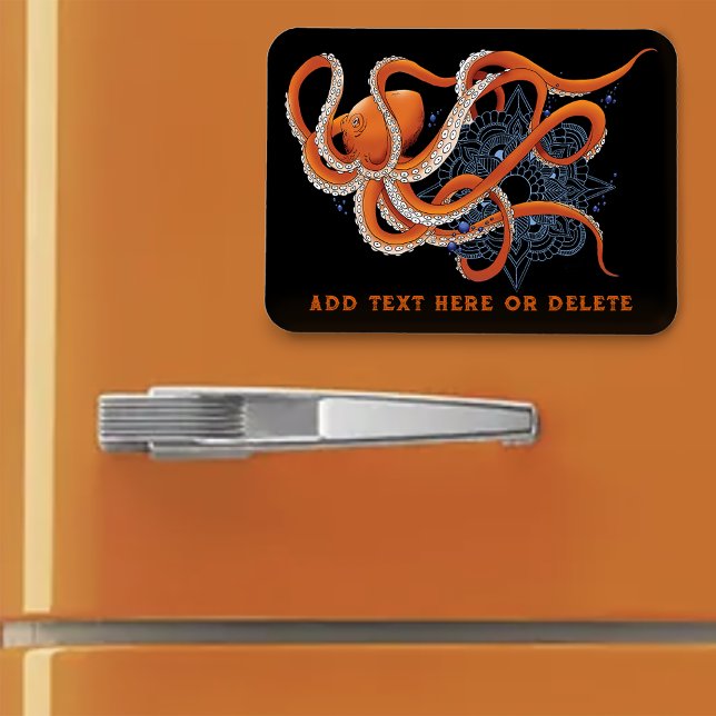 Magnet Flexible Octopus Orange Mandal Blue (Créateur téléchargé)