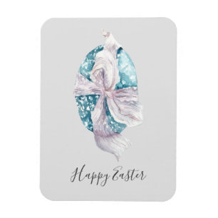 Magnet Flexible OEuf enveloppé de ruban d'aquarelle Pâques