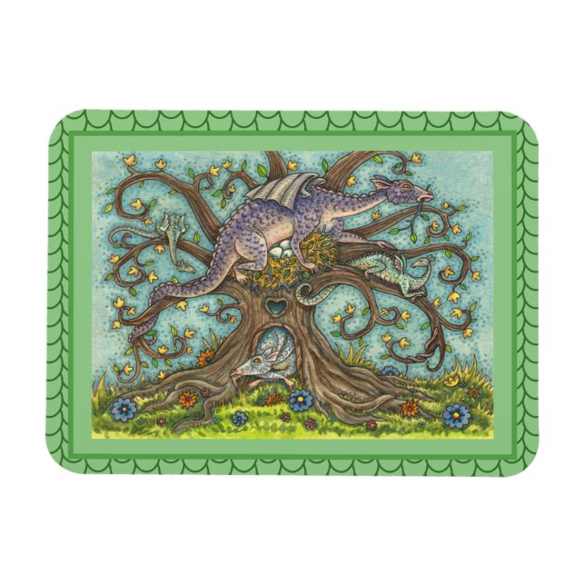 MAGNET FLEXIBLE OEUFS DE DRAGON, FAUTEUILS MÉDIÉVAUX, ART FOLK IMA (Horizontal)