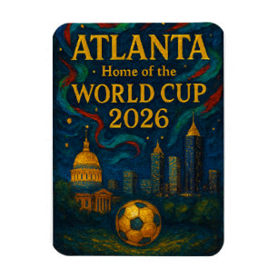 Magnet Flexible Œuvre d'art élégante de football d'Atlanta 2026