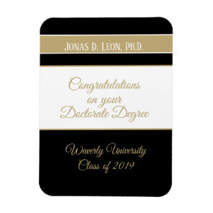 Magnet Flexible Offre-le ! Carte de diplôme de doctorat personnal