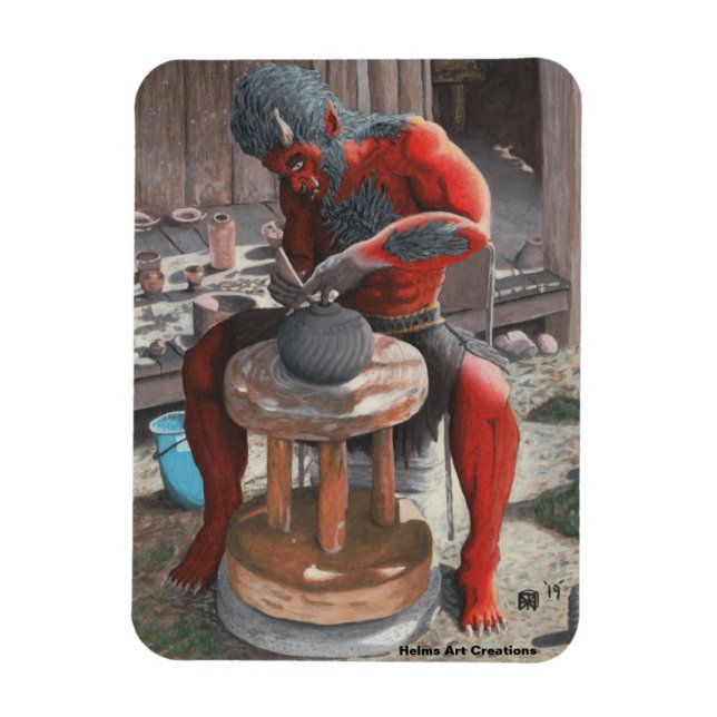 Magnet Flexible Ogre avec Imaginaire de roue de poterie (Vertical)