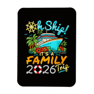 Magnet Flexible Oh Bateau C'est un Voyage en Famille 2026 Correspo