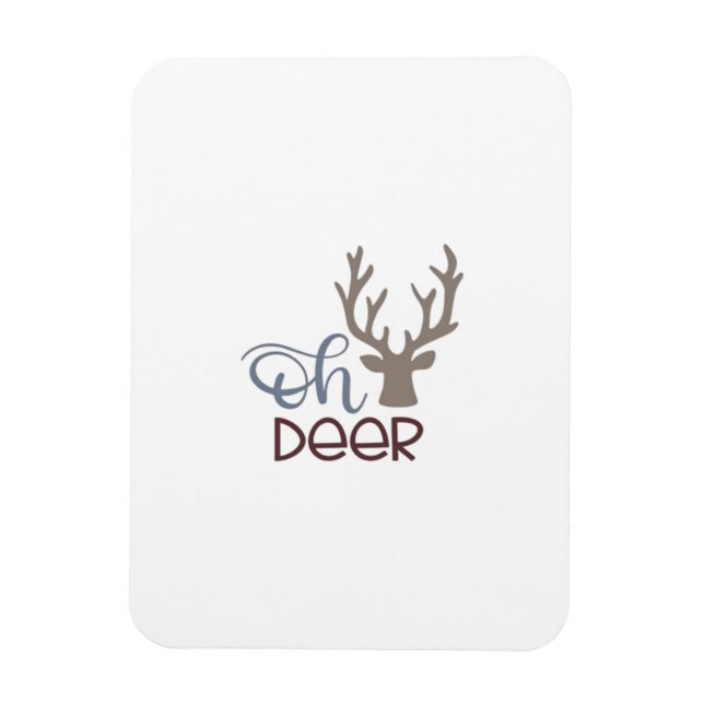 Magnet Flexible Oh Cerf Design Rétro Classique  (Vertical)