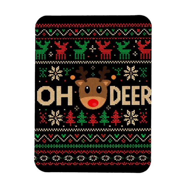 Magnet Flexible Oh Cerf Pull Uggy Noël Sweatshirt Puzzle (Vertical)