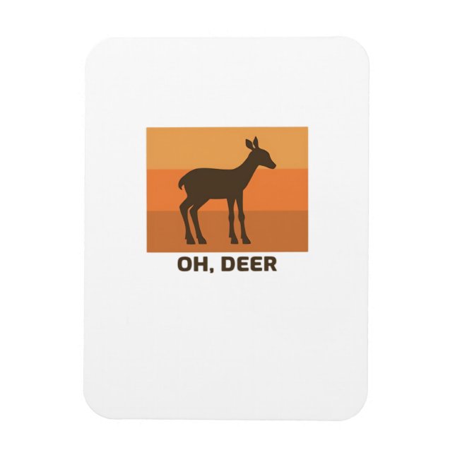 Magnet Flexible Oh Deer Classique Design Simple  (Vertical)