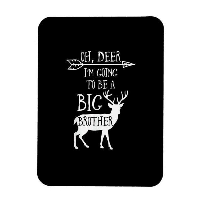 Magnet Flexible Oh Deer Going To Big Brother Christmas Announcemen (Vertical)